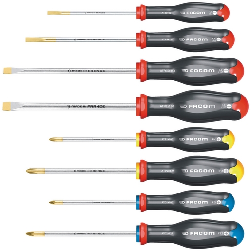 Facom AT.J8PB Set Van 8 Schroevendraaiers Protwist