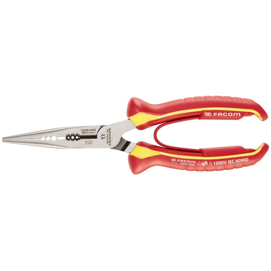 Facom 183AE.20VE 183A.VE Halfronde Punttang 1000 Volt