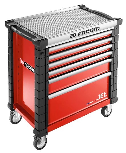 Facom JET.6M4A Gereedschapswagen 6 laden M4 Rood