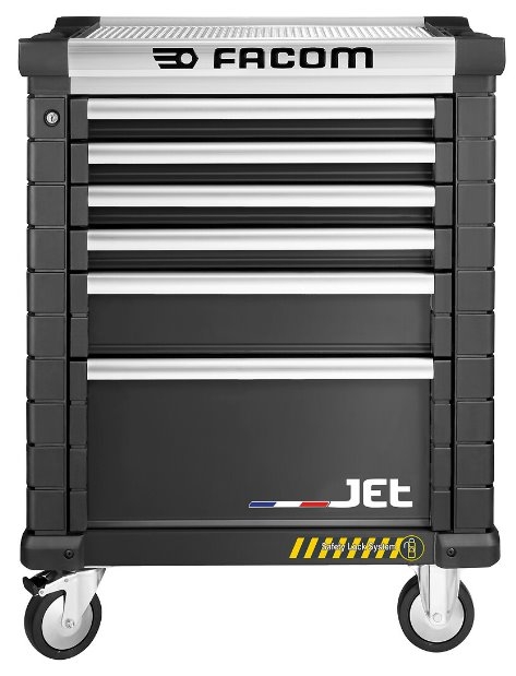 Facom JET.6NM3AS Jet gereedschapswagen 6 laden m3 safety lock zwart