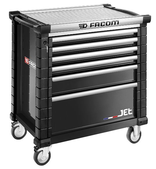 Facom JET.6NM4A Gereedschapswagen 6 laden M4 Zwart