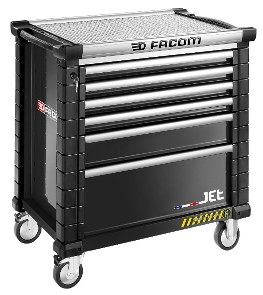 Facom JET.6NM4AS Gereedschapswagen Safety Lock 6 laden M4 Zwart