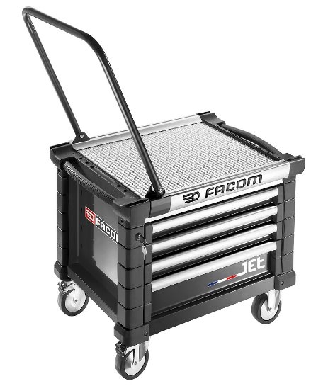 Facom JET.CR4NM3A Jet gereedschapswagen 4 laden m3 laag zwart