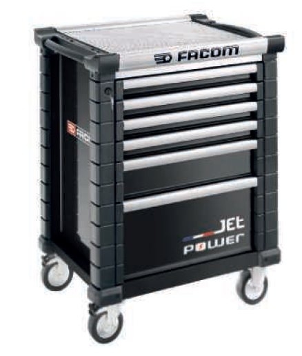 Facom JET.6NM5APOWER Jet gereedschapswagen 6 laden m5 met powerlade zwart