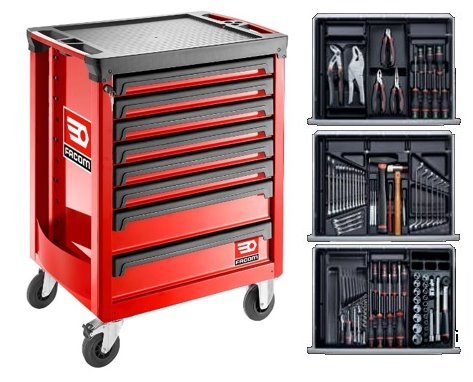 Facom SPOTLIGHTBNL Gereedschapswagen 8 laden Roll Gevuld