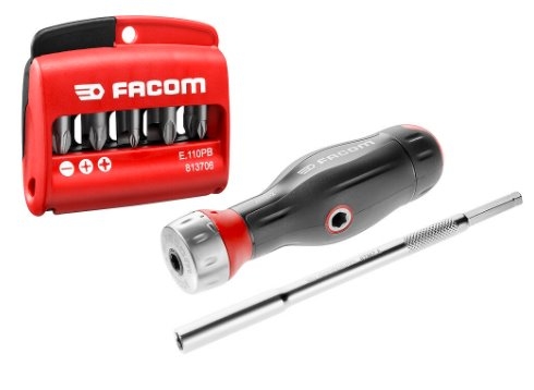 Facom ATCL.2A3PB Protwist Bitschroevendraaier met ratel en T-Handvat incl. Bits