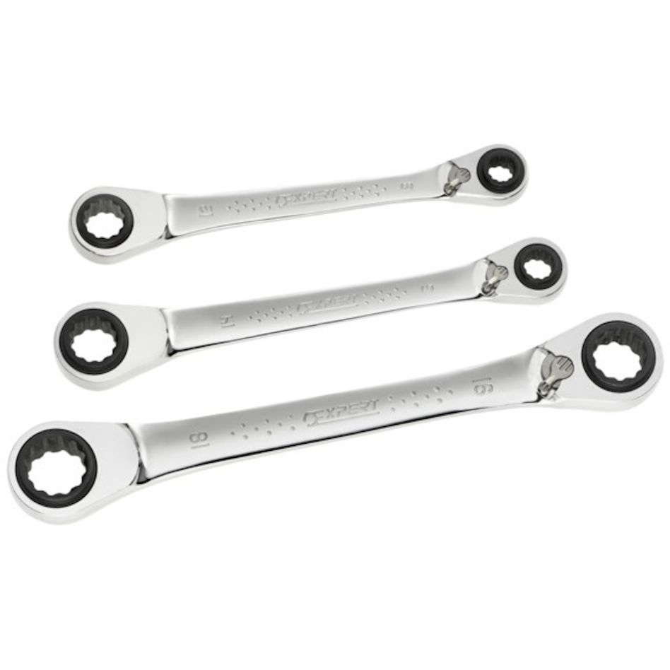 Facom Expert E111115 Set van 3 ratelringsleutels 4-in-1, 3-dlg
