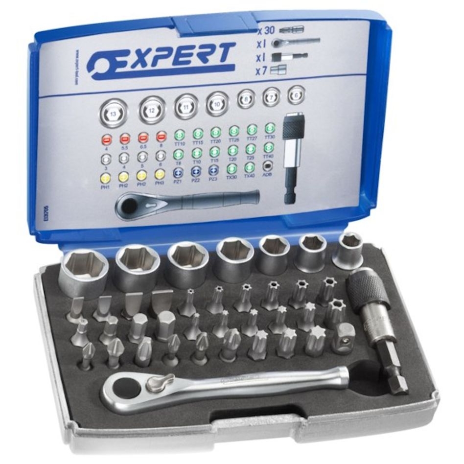 Facom Expert E131705 Koffer met bits en doppen 1/4" - 39 stuks