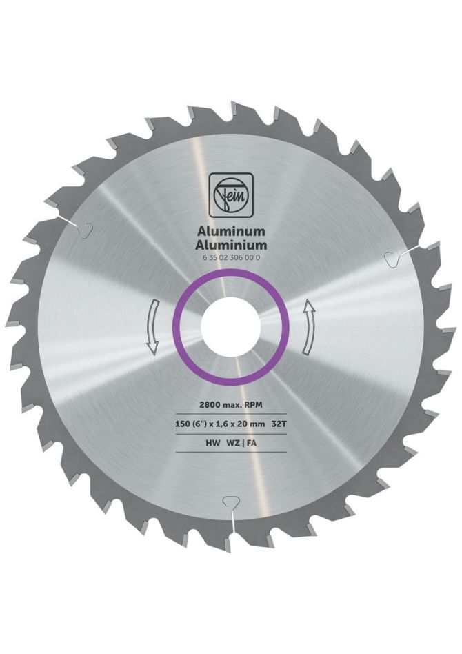 Fein Accessoires 63502306000 Handcirkelzaagblad aluminium 150x20x1,6mm 32t