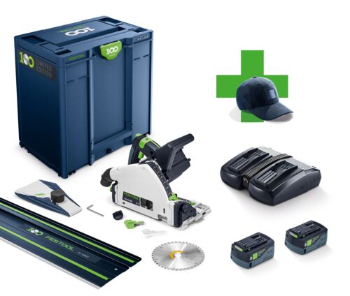Festool 578229 TSC 55 KEBI-Plus/XL-FS 100Y Limited Edition Accu-invalcirkelzaag 2x 18V 5.0 Ah