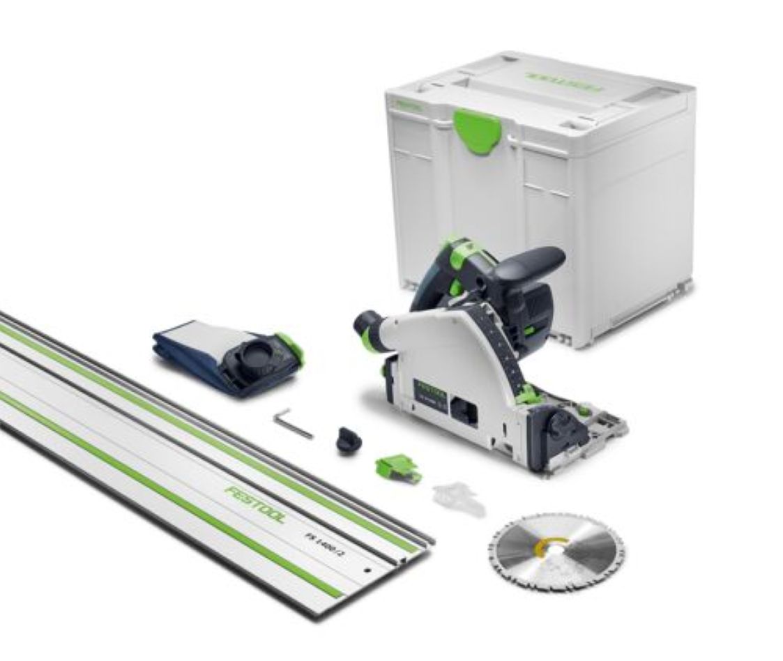 Festool 578826 TSC 55 KSEB-Basic-FS Accu-invalcirkelzaagmachine met geleiderail excl. accu en lader in Systainer