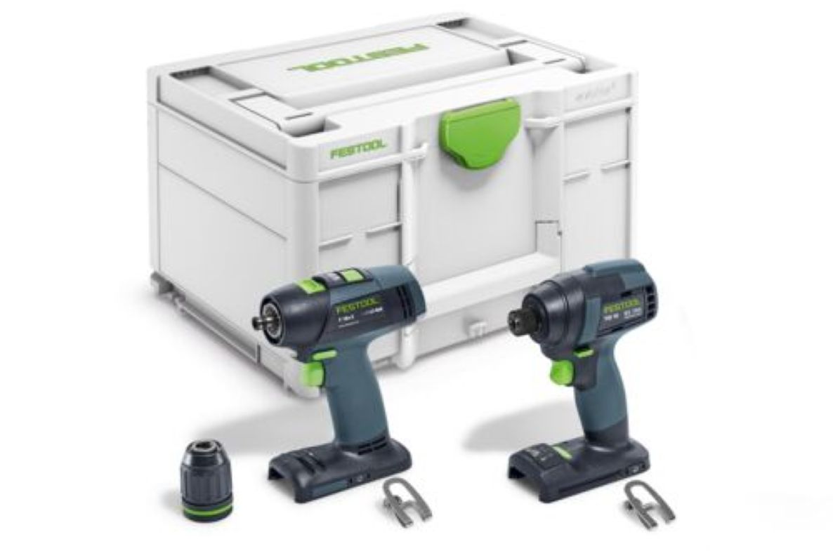 Festool 578813 TID 18 Basic-Set T18 Comboset Accu-slagschroevendraaier en-schroefboormachineset excl. accu en lader in koffer