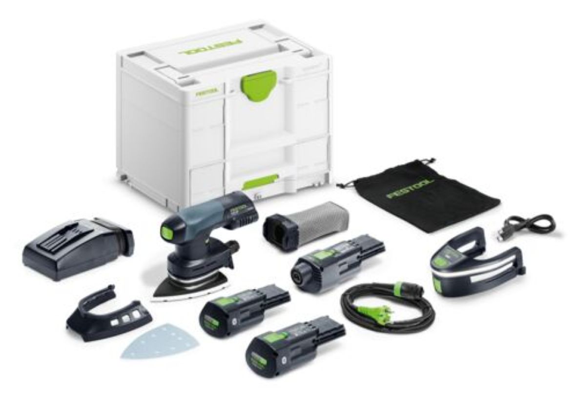 Festool 578851 DTSC 400 3,0 I-Set Accu-deltaschuurmachine 2x 18V 3.0Ah accu en snellader in koffer