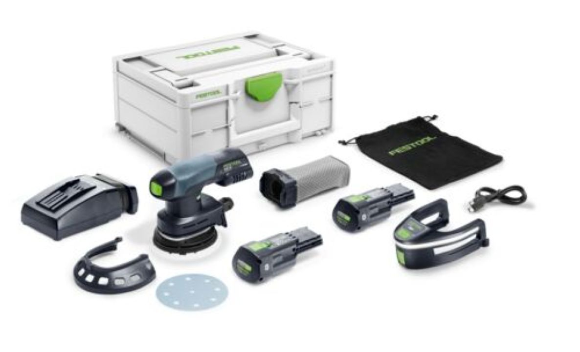 Festool 578854 ETSC 125 3,0 I-Plus Accu excenterschuurmachine 1x 18V 3.0Ah accu en snellader in koffer