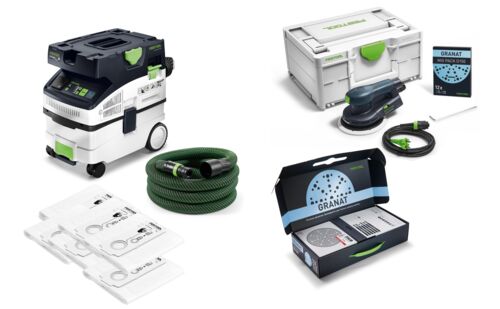 Festool 578866 CTM MIDI/ETS EC/GR/FIS Combinatieset Stofvrij Mobiele stofzuiger + Excenterschuurmachine in Systainer