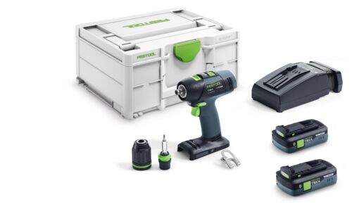 Festool 579370 T 18+3 TBX 4,0 I-Plus Accu Schroefboormachine 2x 18V 4.0Ah accu en snellader in Systainer