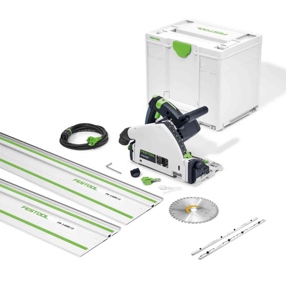 Festool 577010A TS 55 FEBQ-Plus-FS Invalzaag + 2x Liniaal FS1400/2 + 2x Koppelstuk