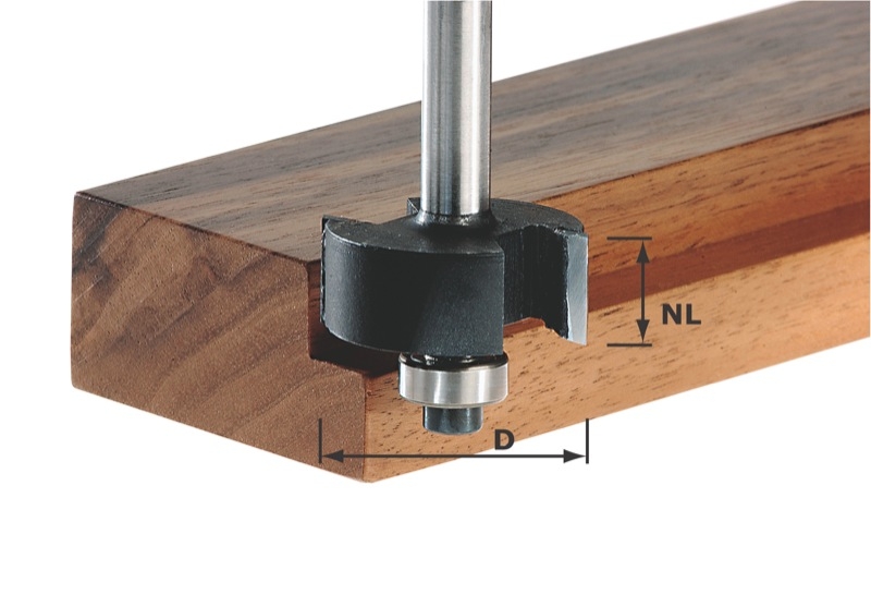 Festool Accessoires 491022 Sponningfrees HW schacht 8 mm HW S8 D31,7/NL 12,7