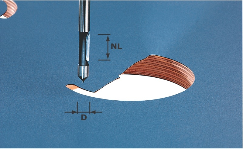 Festool Accessoires 491037 Boorfrees HW schacht 8 mm HW S8 D8/19