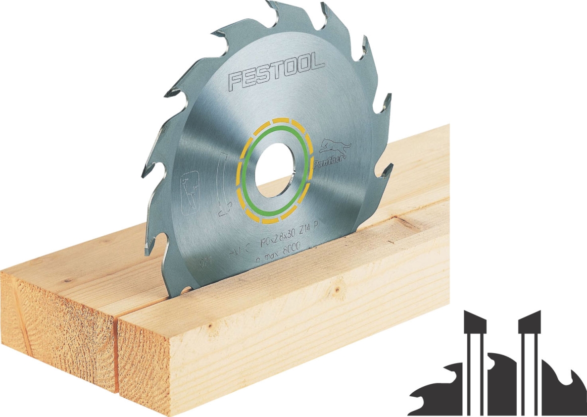 Festool Accessoires 492049 Panther-zaagblad 190x2,6 FF PW16