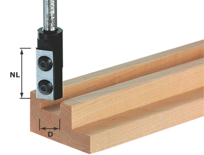 Festool Accessoires 491079 Keermes-Groeffrees met schacht 8 mm HW S8 D10/25 WP Z1