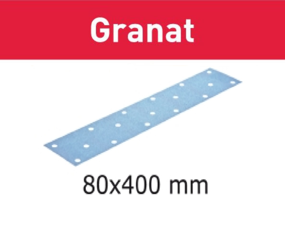Festool Accessoires 497159 Schuurstroken Korrel 80 Granat 50 stuks STF 80x400 P80 GR/50