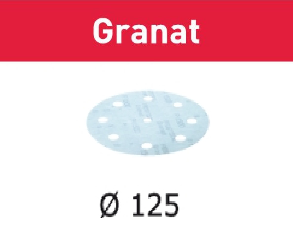 Festool Accessoires 497179 Schuurschijven Granat STF D125/90 P800 GR/50