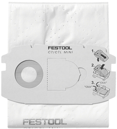 Festool Accessoires 498410 Selfclean filterzakken voor Festool CTL Mini