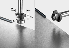 Festool Accessoires 499797 Afrondfrees HW S8 HW R3 D22-KL OFK