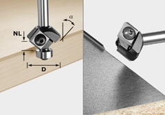 Festool Accessoires 499807 Keermes-fasefrees HW S8 HW 45° D27 12x12 KL