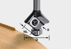 Festool Accessoires 499809 Keermes-afrondfrees HW S8 HW R2 D28 KL12,7OFK