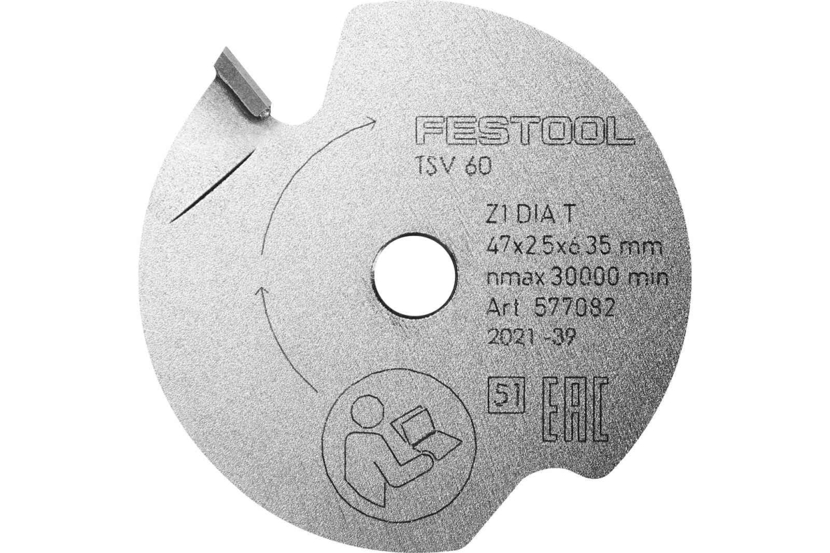 Festool Accessoires 577082 Voorritszaagblad DIA 47x2,5x6,35 T1