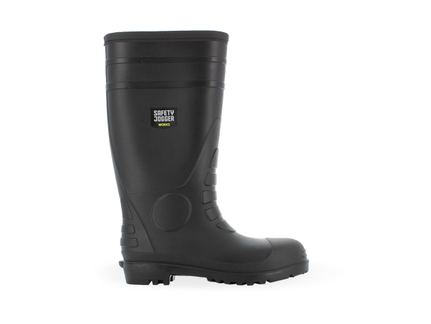 Safety Jogger HERCULES Hoge perforatiebestendige PVC veiligheidslaars zwart