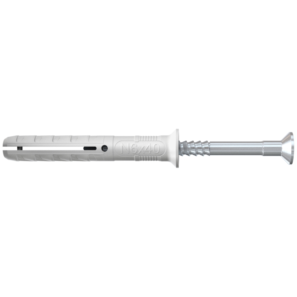 Fischer 50372 Nagelplug N 6 x 40/10 S RVS A2 met verzonken kop