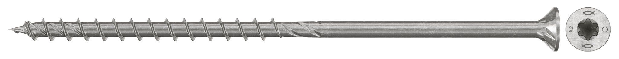 Fischer 574088 PowerFast FPF II Spaanplaatschroeven CTP 6,0x180 Verzonken Deeldraad A2 100st