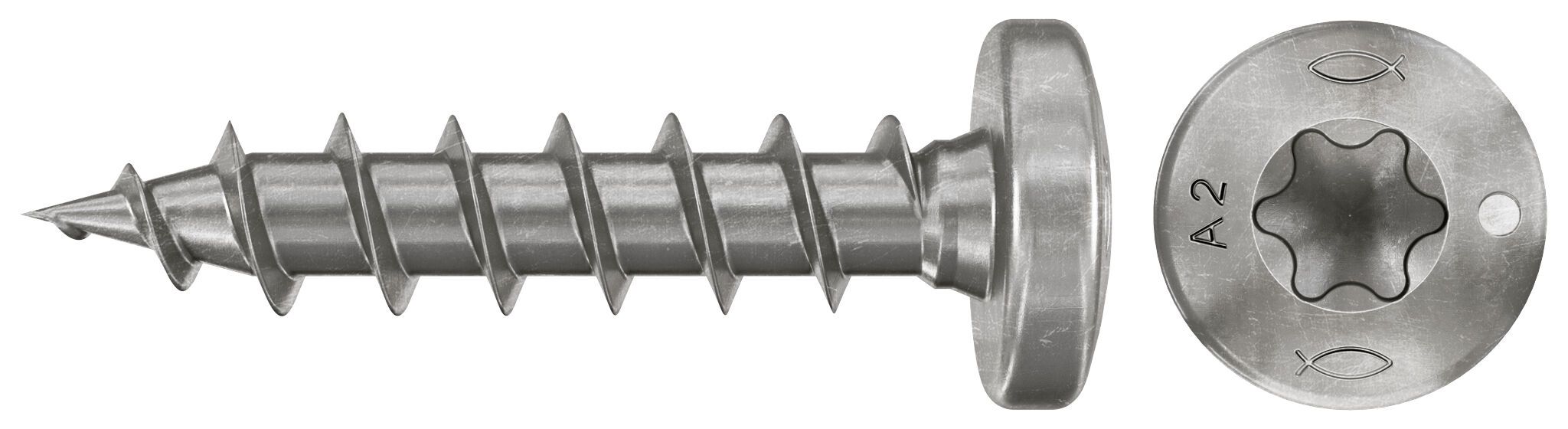 Fischer 574094 PowerFast FPF II Spaanplaatschroeven PTF 3,0x16 Bolkop Voldraad A2 200st