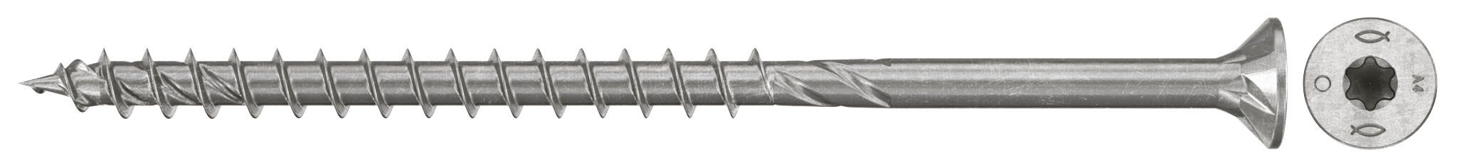 Fischer 574107 PowerFast FPF II Spaanplaatschroeven CTP 5,0x120 Verzonken Deeldraad A4 100st