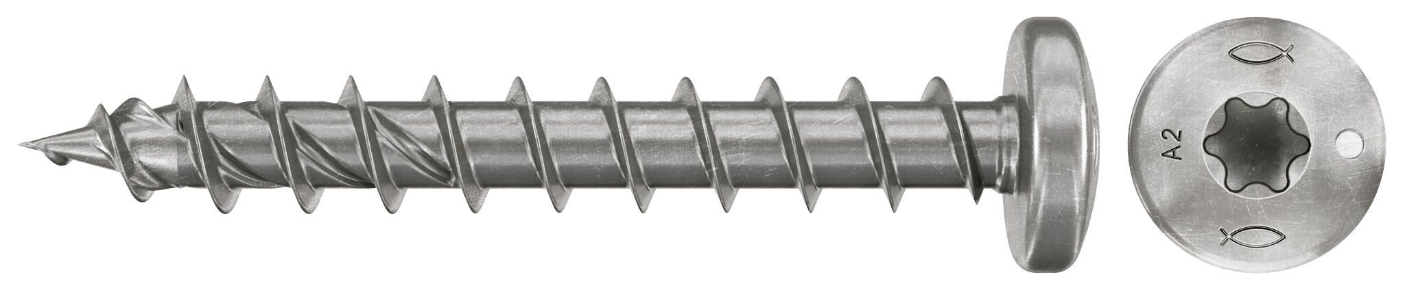 Fischer 574153 PowerFast FPF II Spaanplaatschroeven PTF 5,0x50 Bolkop Voldraad A2 50st