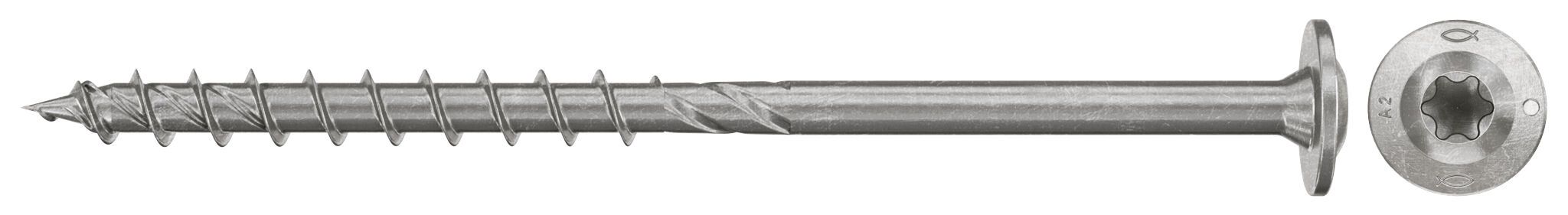 Fischer 574160 PowerFast FPF II Spaanplaatschroeven WTP 6,0x60 Tellerkop Deeldraad A2 100st