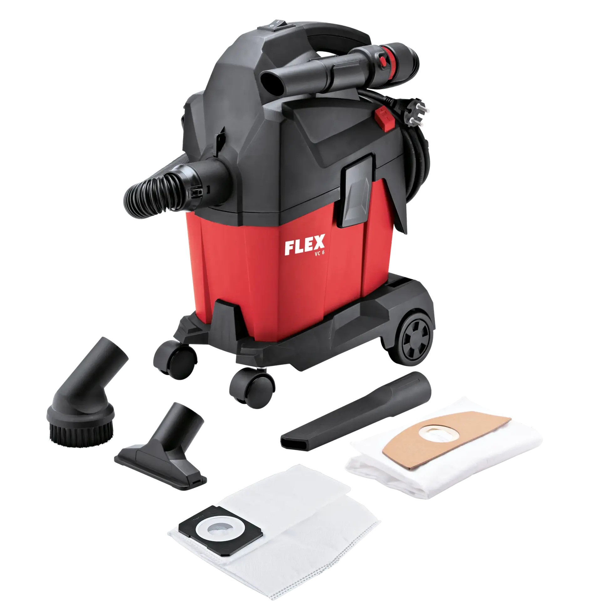 Flex-tools 532024 VC 6 L MC Compacte Stofzuiger met handmatige filterreiniging + Vliesfilterzakken