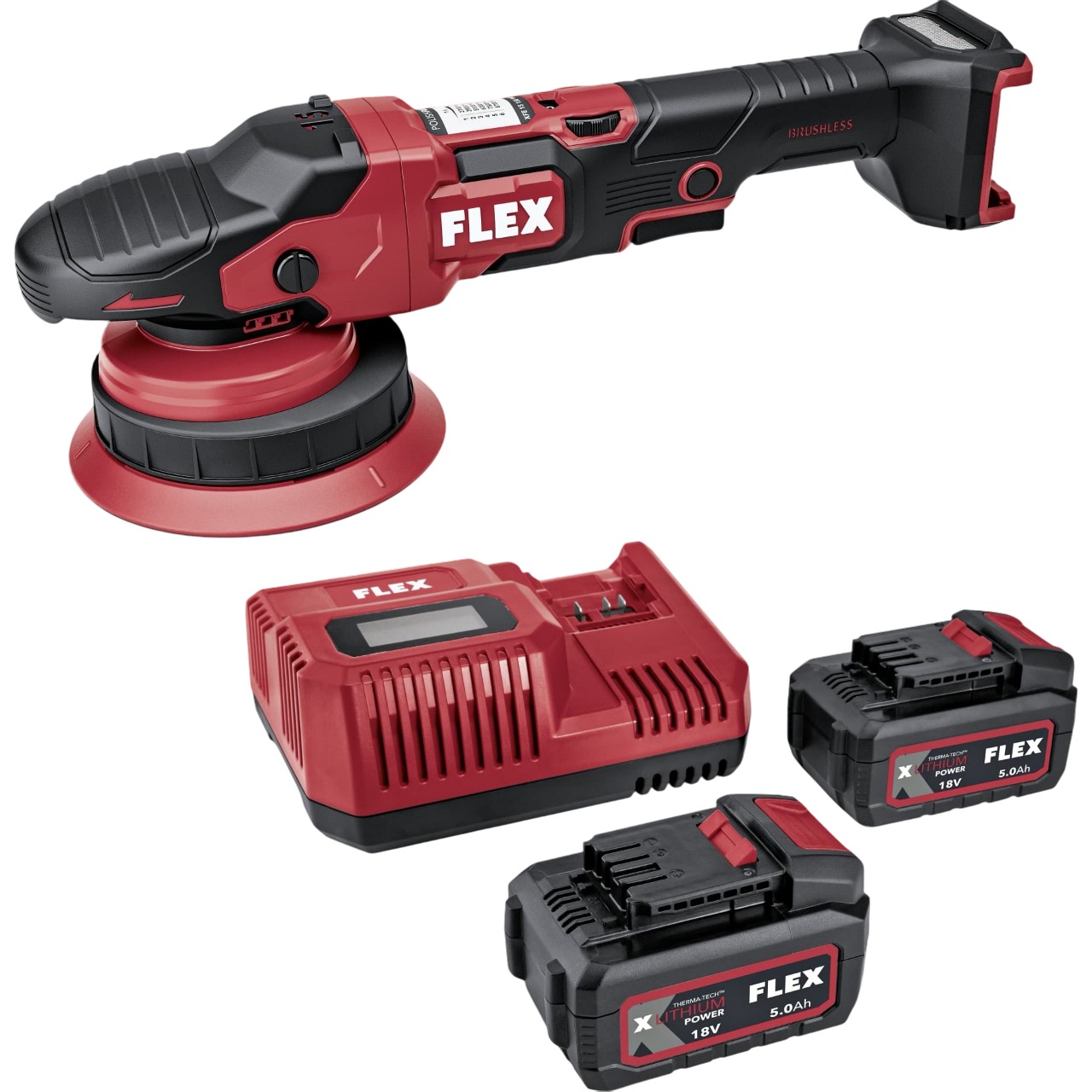 Flex-tools 533021 XFE 15 150 18-EC Set Accu Polijstmachine 18 V 2x5.0 Ah in doos