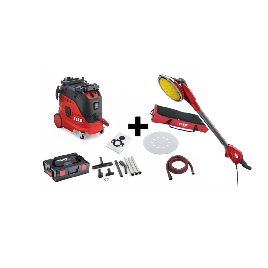 Flex-tools 534167 Giraffe GE 6 R Plafond Schuurmachine + VCE 33 L AC Stofzuiger