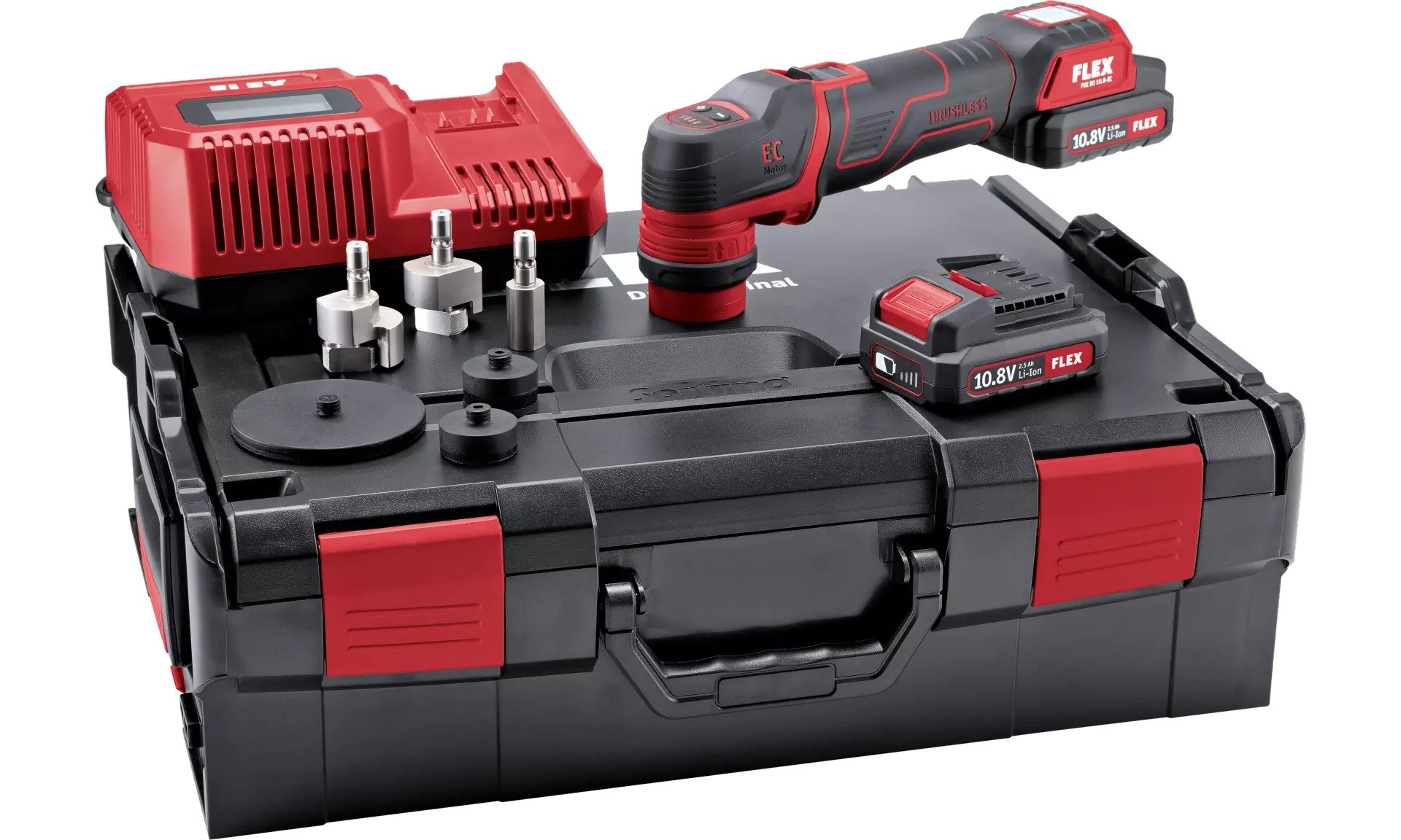Flex-tools 469076 PXE 80 10.8-EC/2.5 P-Set Roterende Polijstmachine 10.8 Volt 2.5 Ah Li-ion + accessoires