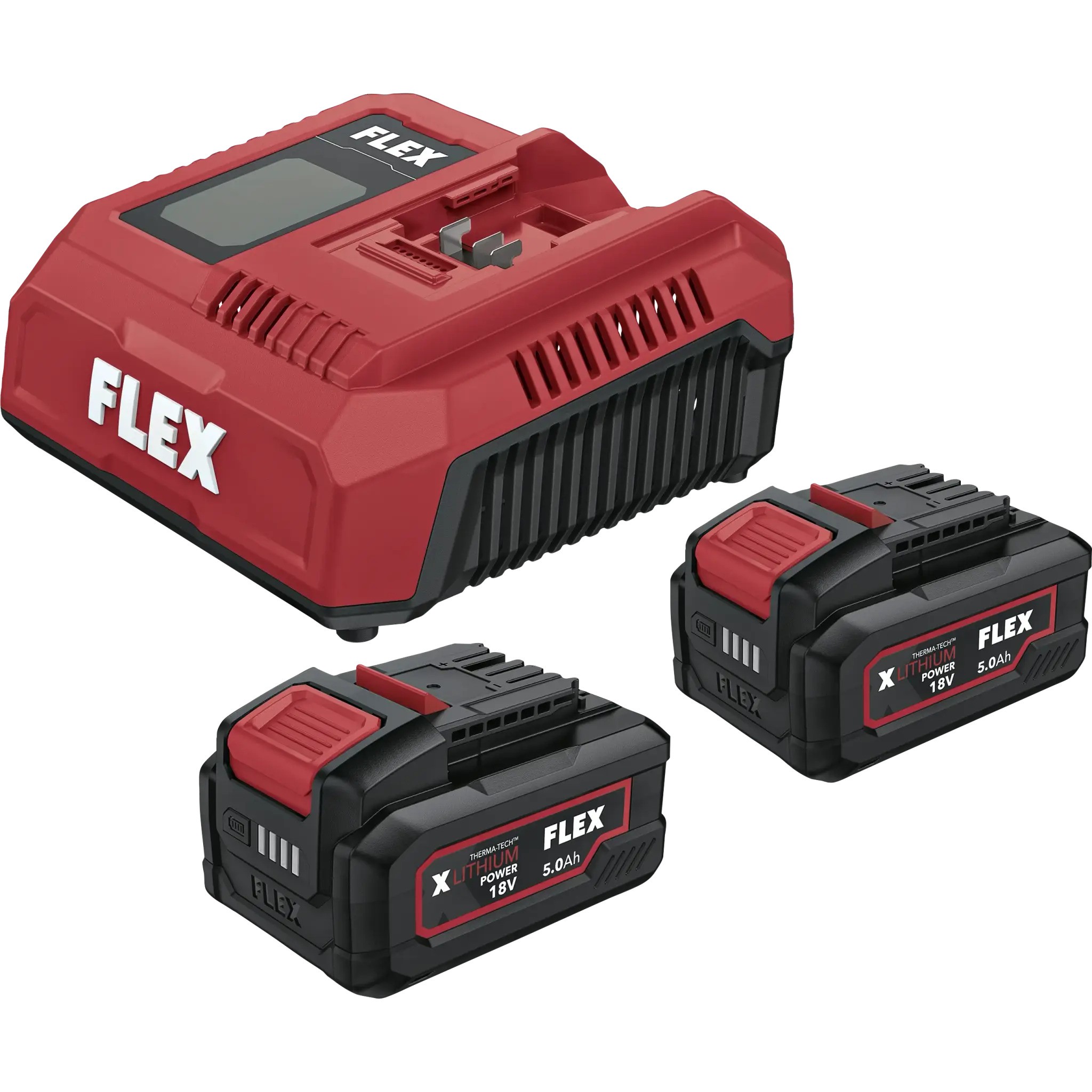 Flex-tools Accessoires 535895 P-Set 18-55 CA2 - Snellader + 2 x accu 18V 5.0Ah Li-Ion
