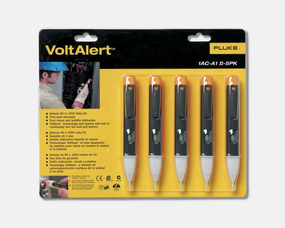 Fluke 2433056 FLK-1AC-E1-II-5PK Spanningzoeker 200V-1000V set van 5 stuks
