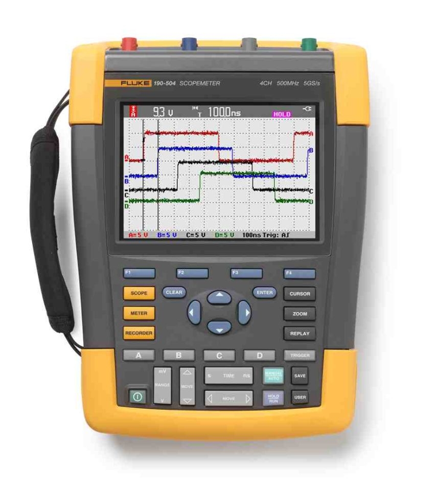 Fluke 4419941 190-504/EU/S 4-Kanaals kleur ScopeMeter 500MHZ + SCC290