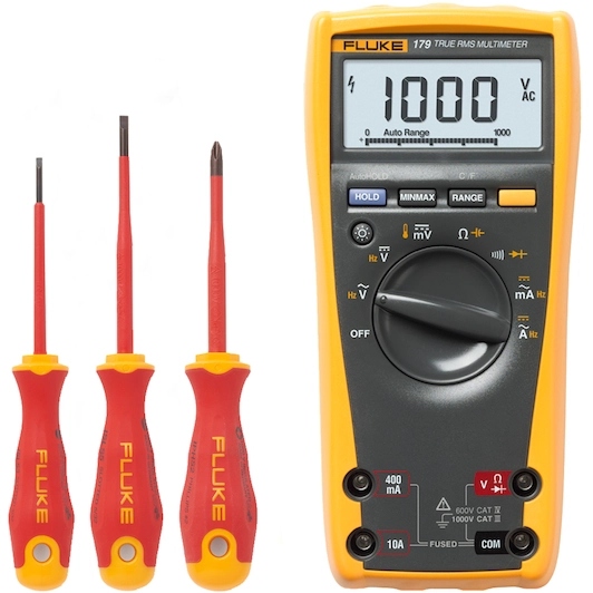 Fluke 5133975 Fluke IB179L-EGFID Digitale True-RMS-multimeter + ISLS3 + ISLS5 + IPHS2