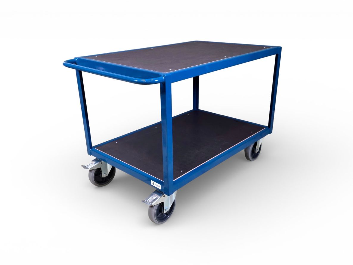 FRAMI 201.030-13 Zwaarlast Tafelwagen 1200 x 800 mm met 2 legborden