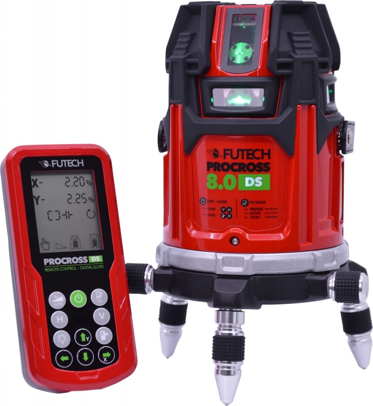 Futech 044.80G.4M Procross 8.0 DS Groen kruislijnlaser 8 lijnen