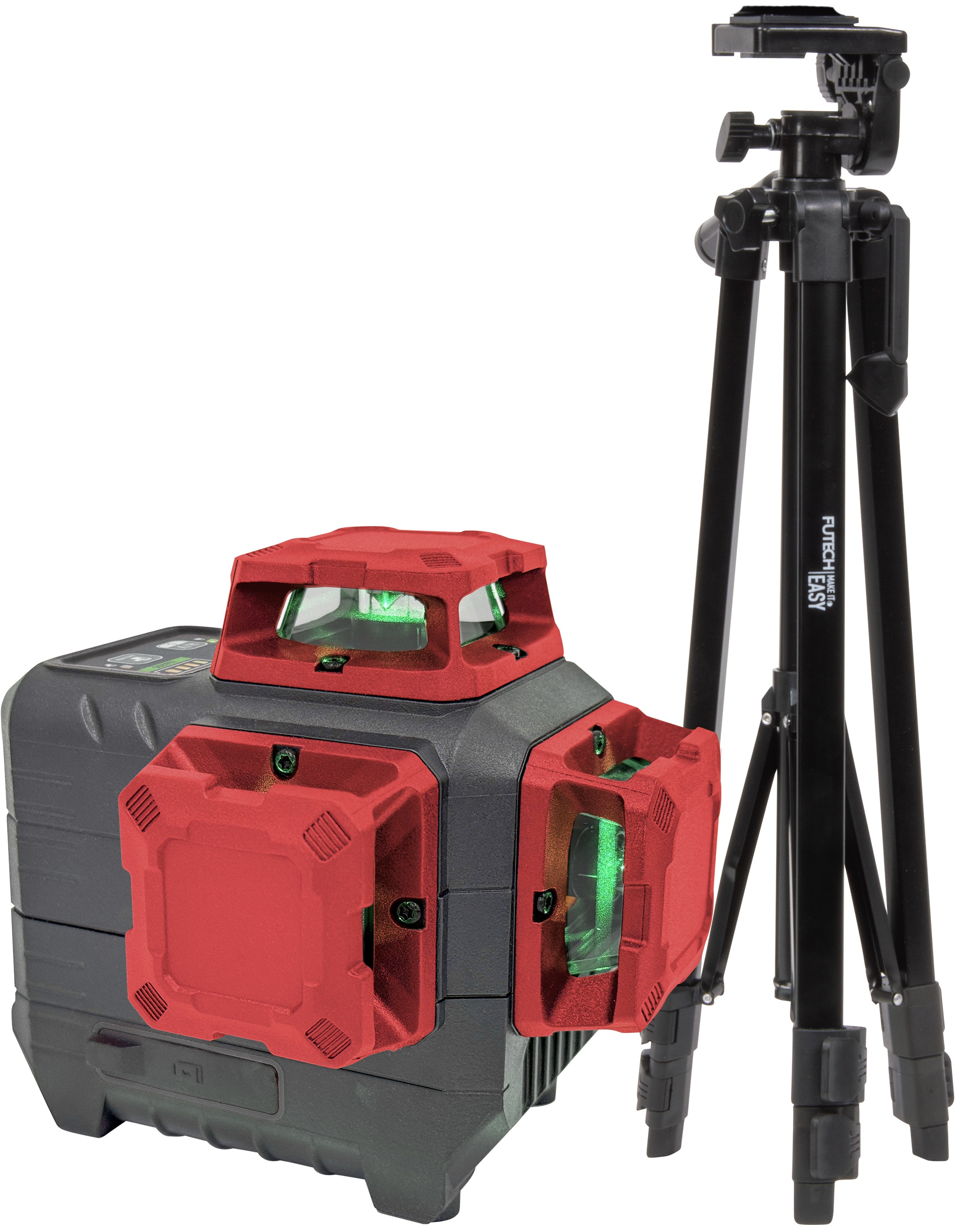 Futech LL6205-S Accu-lijnlaserset Groen 3x 360 7.4V accu en USB-C + Statief